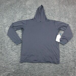 Wave Life Shirt Mens Large Blue Hooded Long Sleeve Water Sports Performance NWT